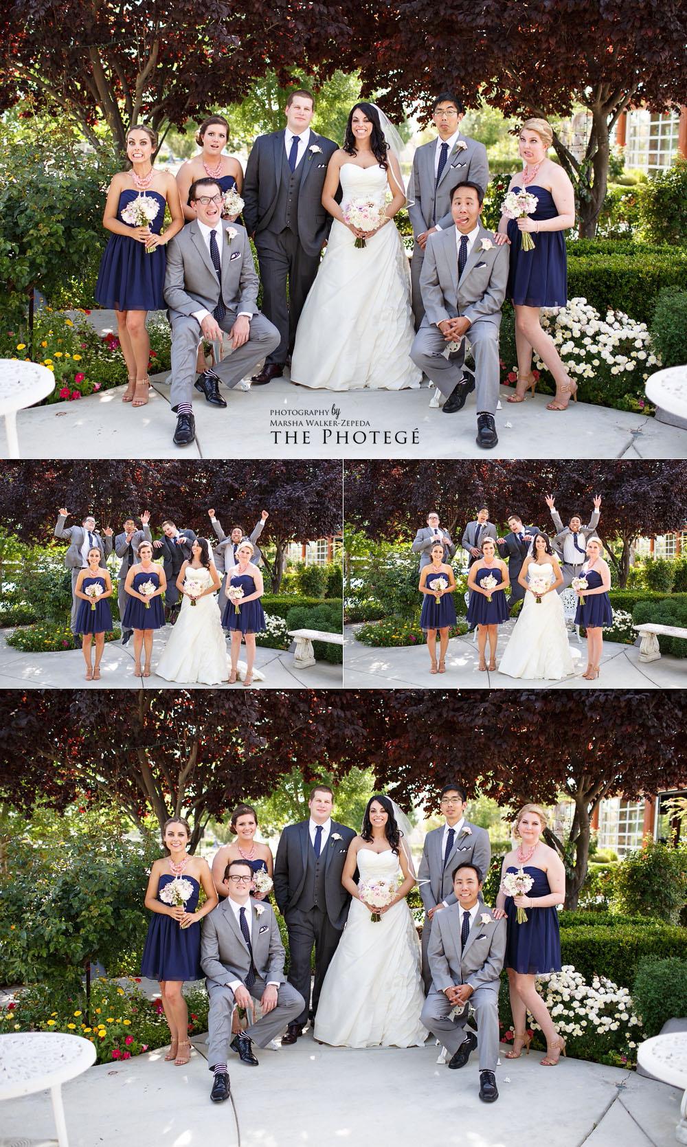 bridal party, shafter park place wedding