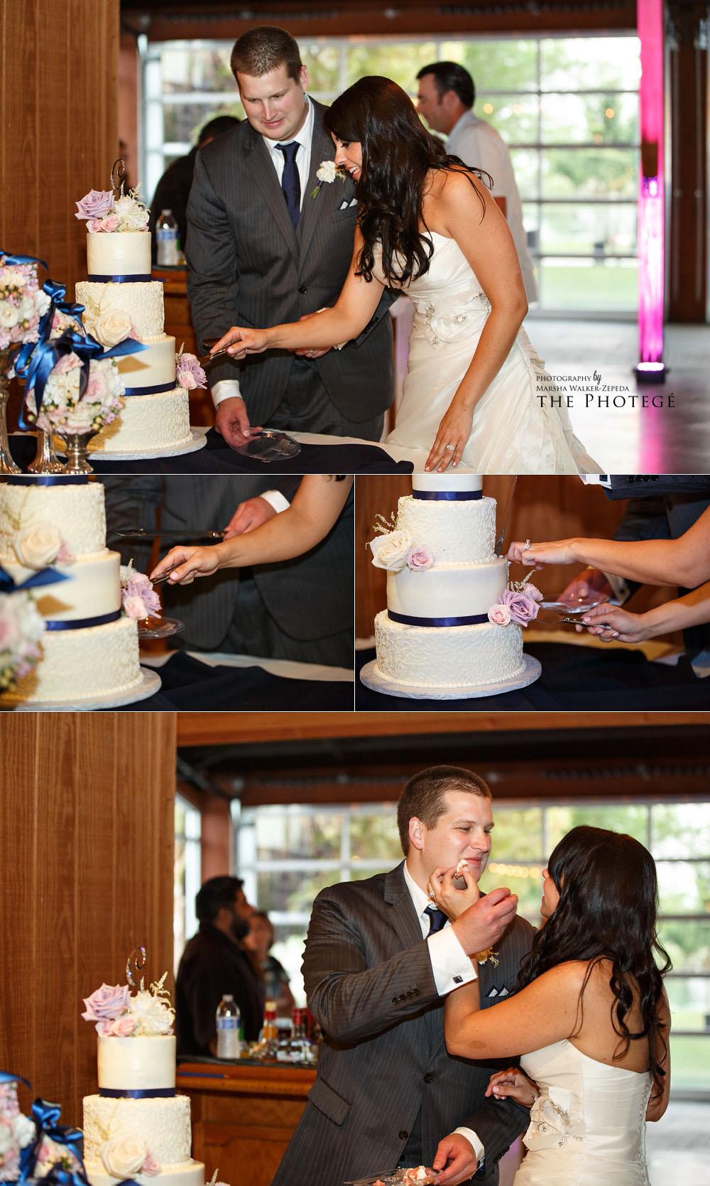 cake cutting, glaser wedding