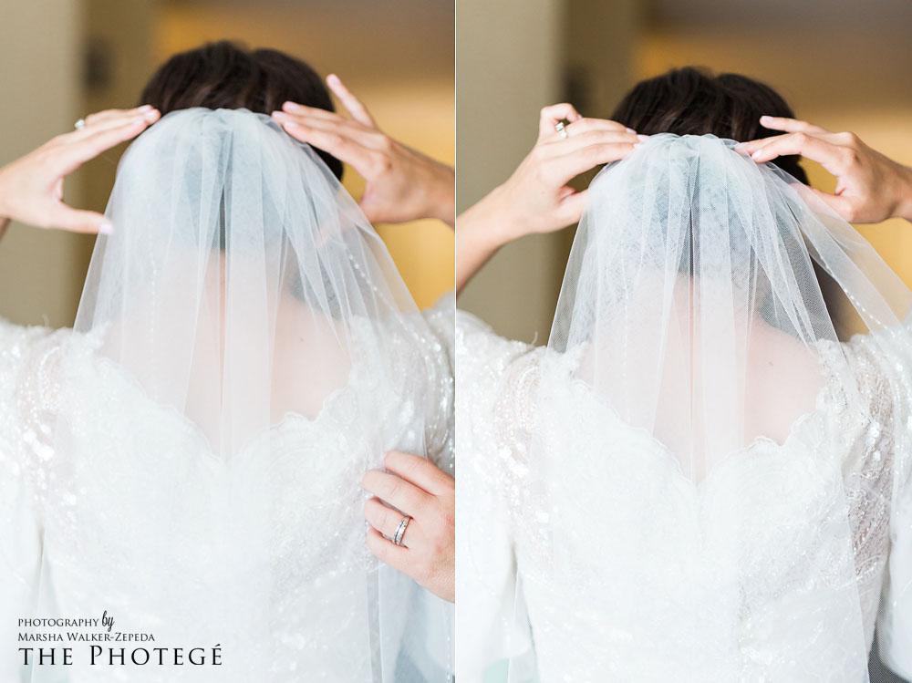 Bridal details, wedding veil