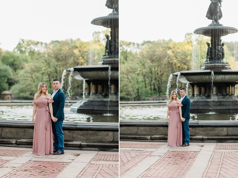 Bethesda fountain engagement session
