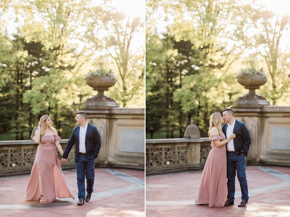 central park bethesda fountain engagement session