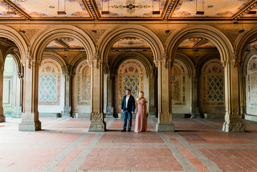 central park bethesda arches engagement session